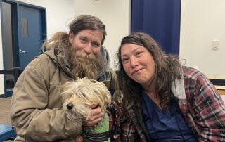 Two Clients and a Small Dog